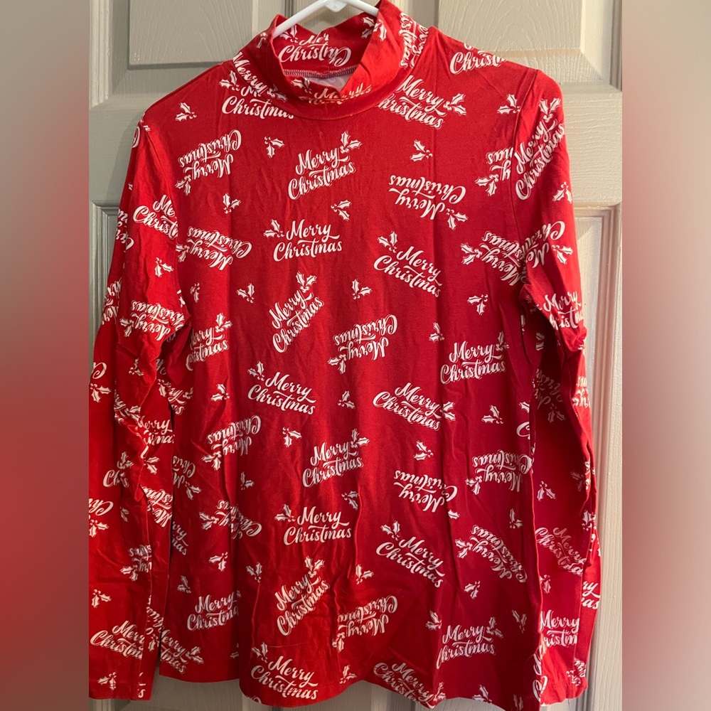 Mock Neck Christmas Tee